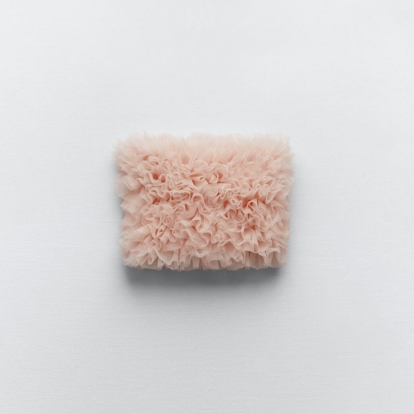 Zara knit strapless top with tulle size S - Picture 2 of 4